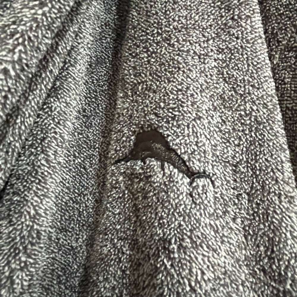 Tommy Bahama Plush Gray Robe - Picture 5 of 8